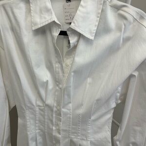 Dynamite Crisp White Shirt Dress